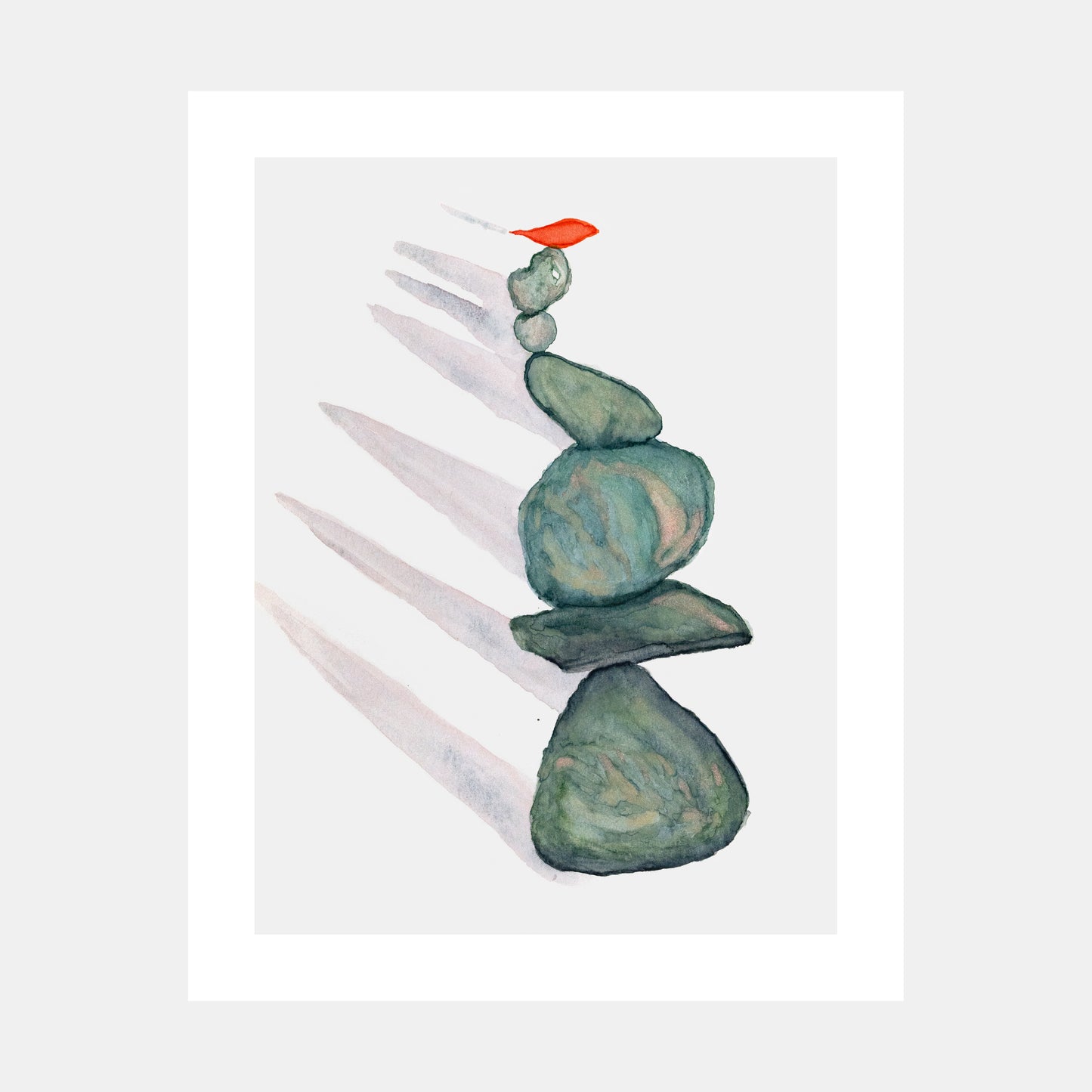 "Balance" Watercolor Print by Teresa Bacon - 11x14 inches by Teresa Bacon - K. A. Artist Shop