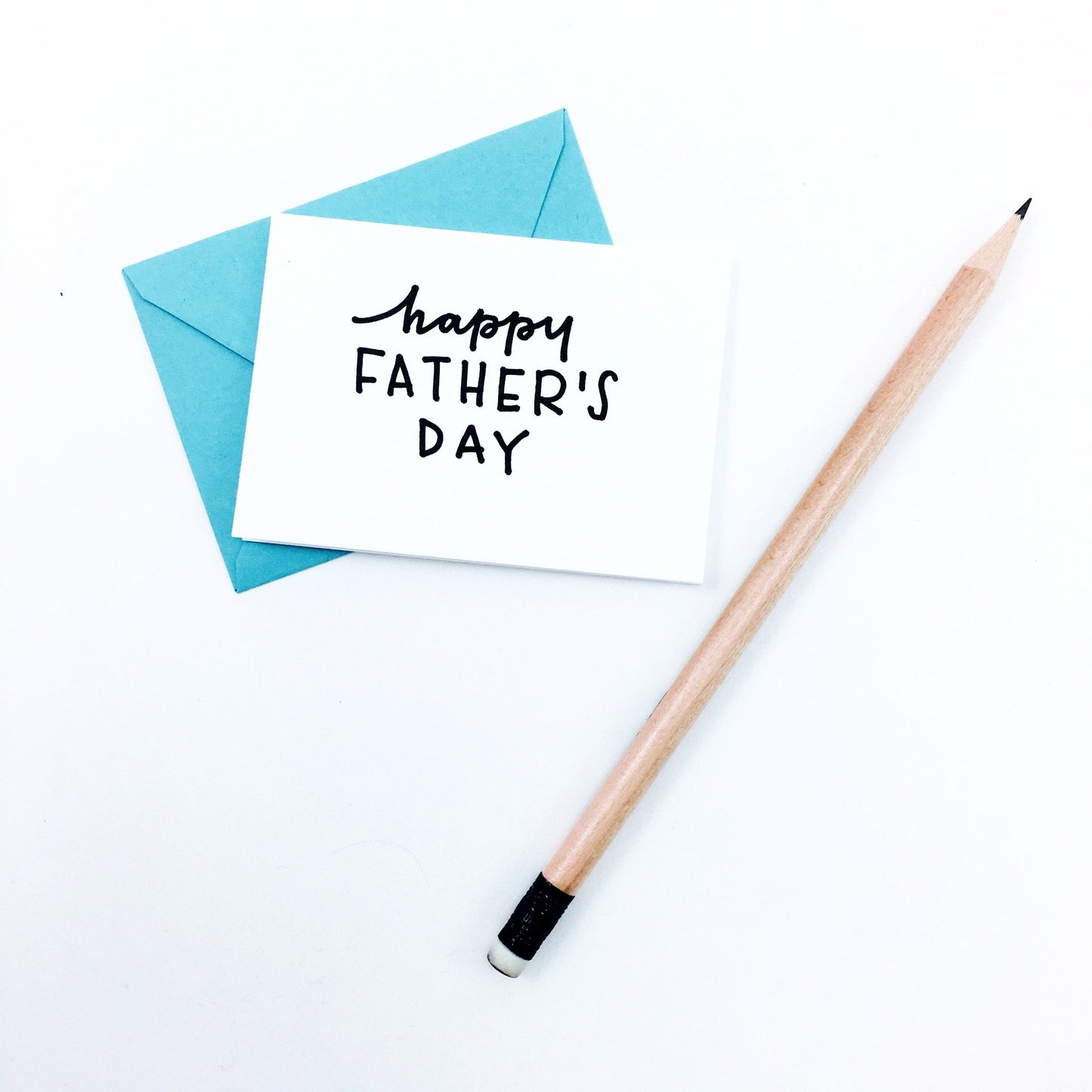 "Happy Father's Day" Mini Hand-Drawn Greeting Card - by K. A. Artist Shop - K. A. Artist Shop