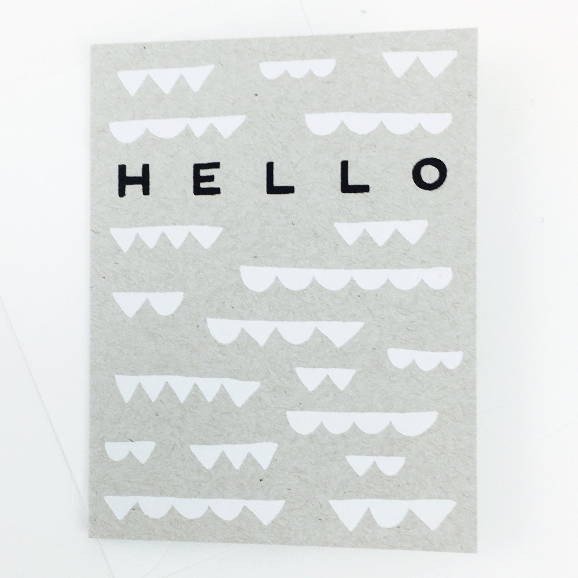 "Hello" Cloud Card by Worthwhile Paper - by Worthwhile Paper - K. A. Artist Shop