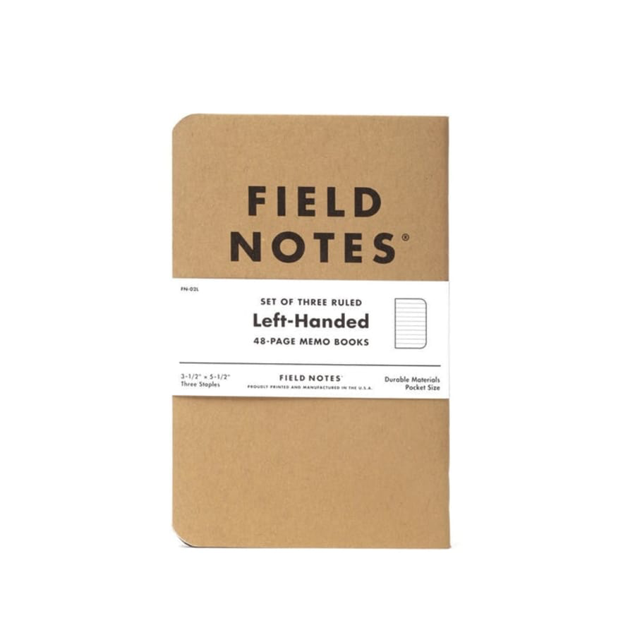 Field Notes Left-Handed Memo Books - 3.5” x 5.5” - 3pk - Ruled - by Field Notes - K. A. Artist Shop