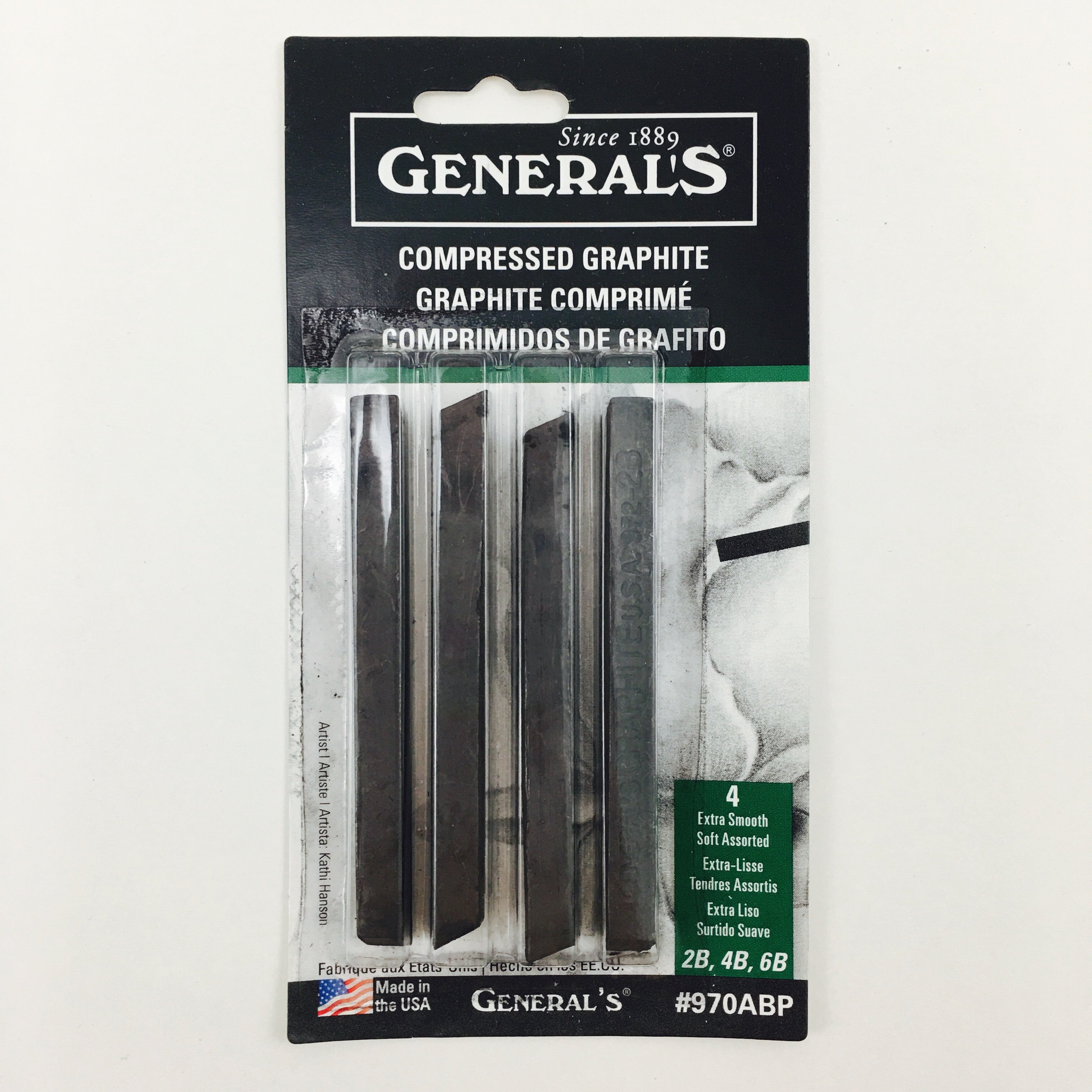 General's Compressed Graphite Sticks - 4/pack Assorted – K. A. Artist Shop