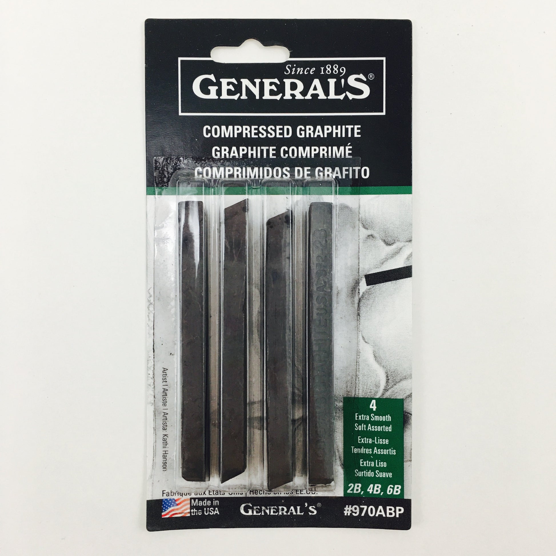 General's Compressed Graphite Sticks - 4/pack Assorted - by General's - K. A. Artist Shop