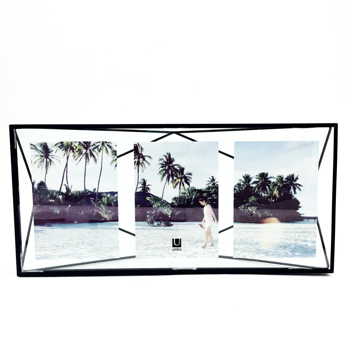 "Prisma" Picture Frames in Black by Umbra - Multi - Holds Three 5 x 7 inch Photos by Umbra - K. A. Artist Shop