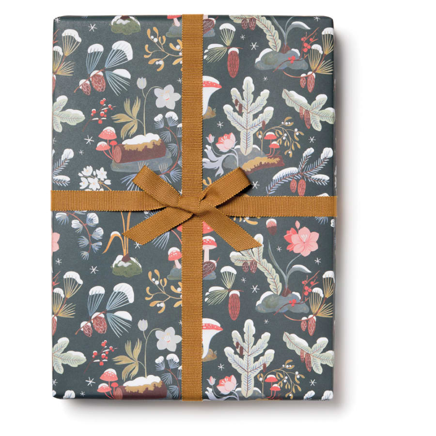 Red Cap Gift Wrap - Holiday Moss Wrapping Paper - 3 Sheets - by Red Cap - K. A. Artist Shop