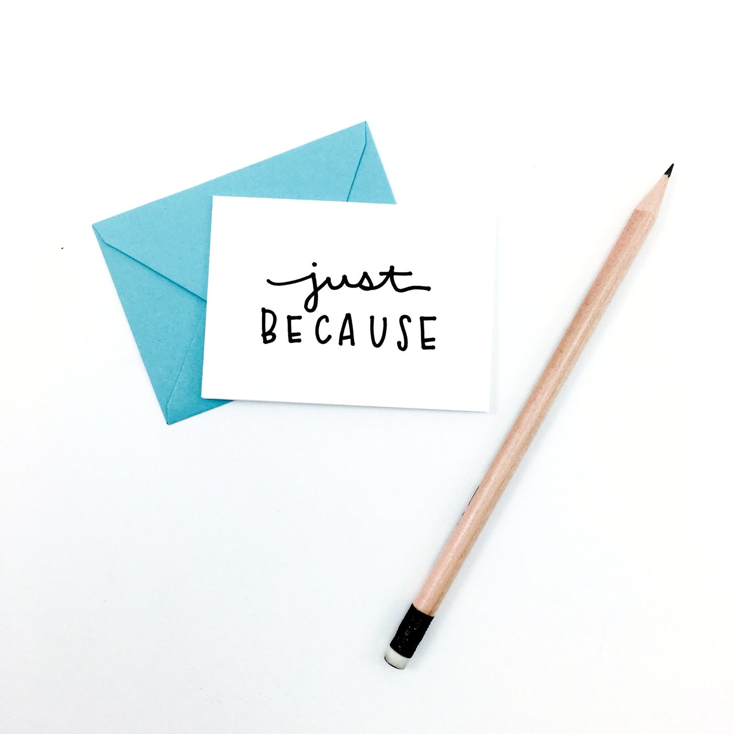 "Just Because" Mini Hand-Drawn Greeting Card - by K. A. Artist Shop - K. A. Artist Shop