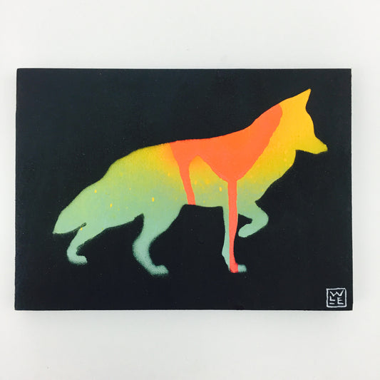 Wood Painted Animal Art by Will Eskridge - Wolf by Will Eskridge - K. A. Artist Shop