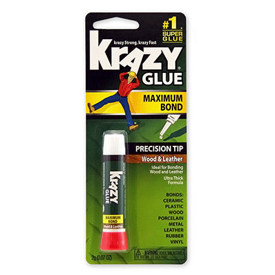 Krazy Glue - Maximum Strength for Wood and Leather - by Elmer’s - K. A. Artist Shop