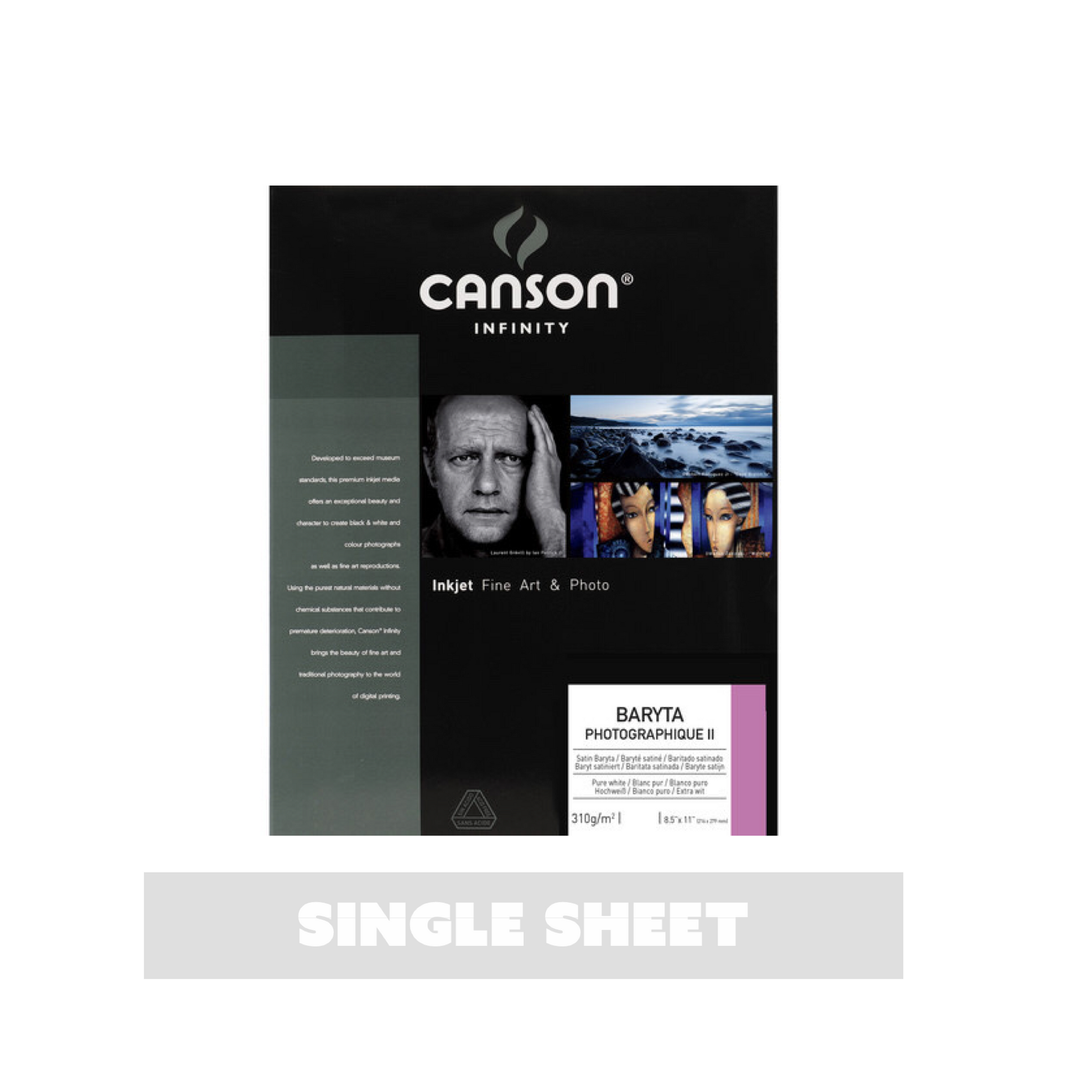 Canson Infinity Baryta Photographique Printer Paper - Single Sheet - 8.5 x 11 inches by Canson - K. A. Artist Shop