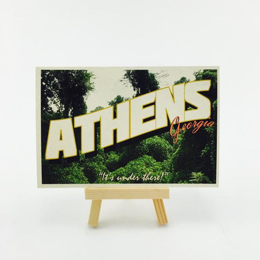 "It's under there!" Athens, GA Postcard by Classic City Postal Service - by Erin Lovett - K. A. Artist Shop