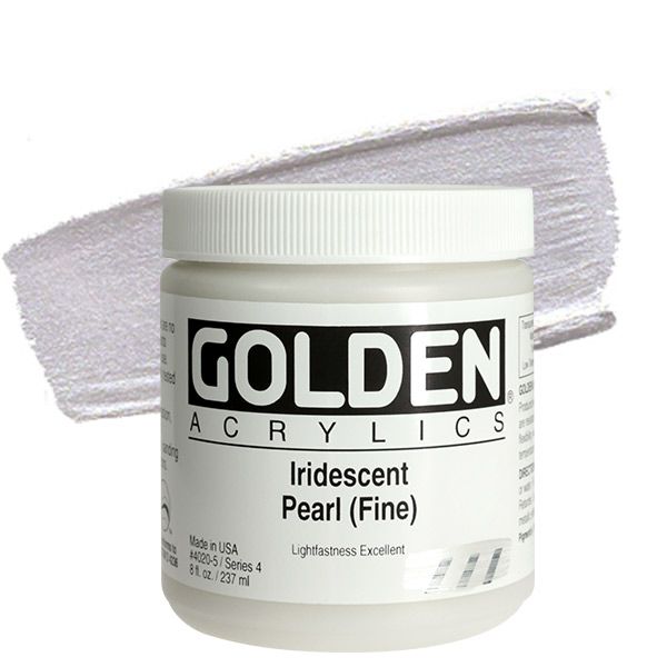 Golden Heavy Body Acrylics - 8 oz. Jar - Iridescent Pearl by Golden - K. A. Artist Shop