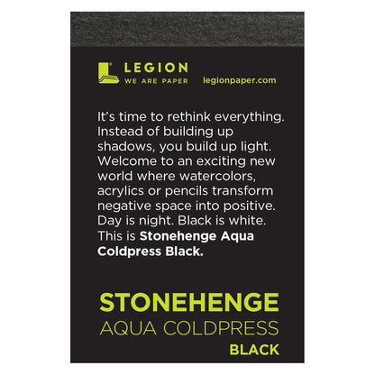 Mini Paper Pads by Legion Paper - Stonehenge Aqua Black Cold-Press by Legion Paper - K. A. Artist Shop