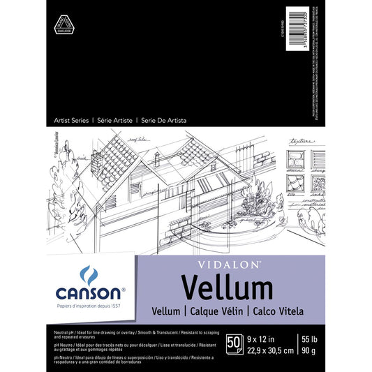 Canson Vidalon Vellum Heavyweight Tracing Paper Pad - 55 lb. - by Canson - K. A. Artist Shop