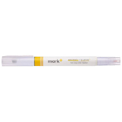Kokuyo Mark+ Two Way Highlighter Fineliner Pen - Yellow by Kokuyo - K. A. Artist Shop
