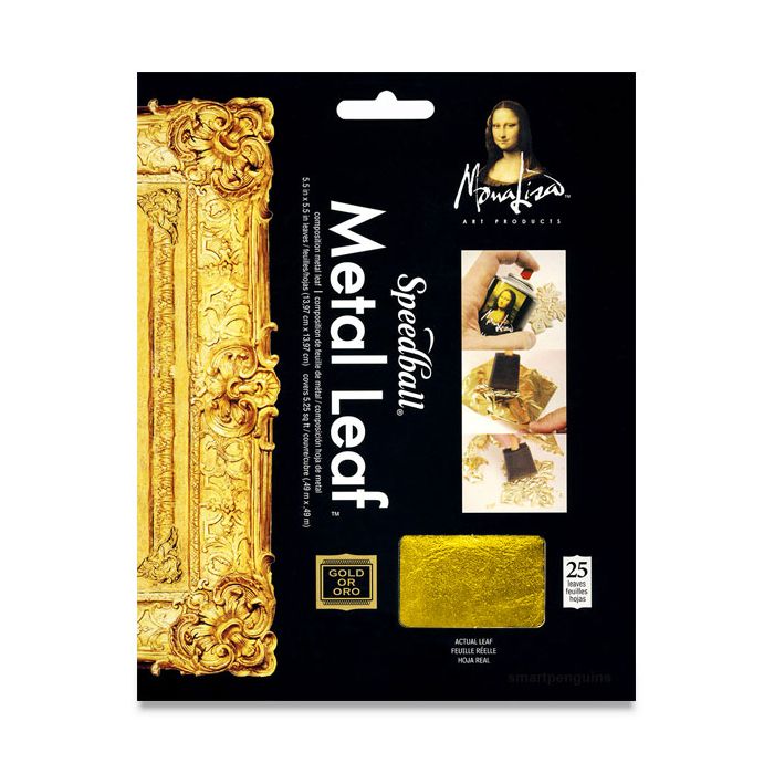 Mona Lisa Composition Metal Leaf Sheet Packs - 25/pack - Imitation Gold by K. A. Artist Shop - K. A. Artist Shop