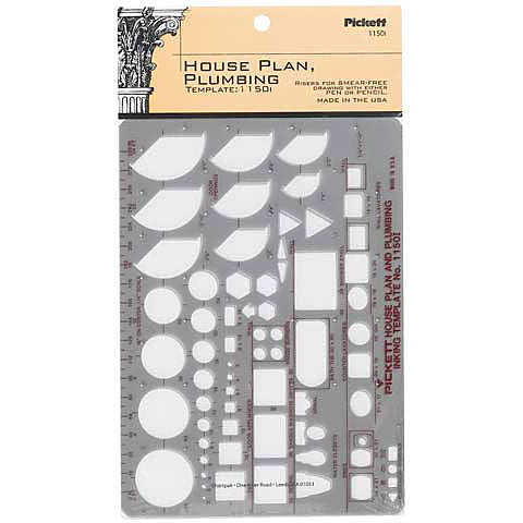 Pickett House Plan Plumbing Template 1150i - by Pickett - K. A. Artist Shop