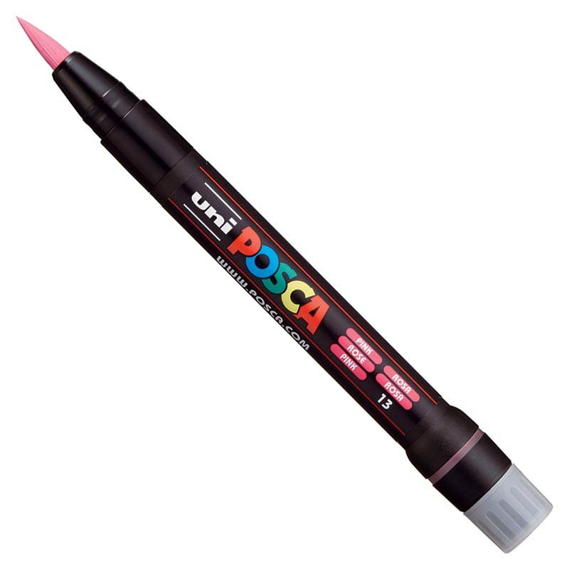 POSCA Acrylic Paint Marker - PCF - 350 Brush Tip - Pink by POSCA - K. A. Artist Shop