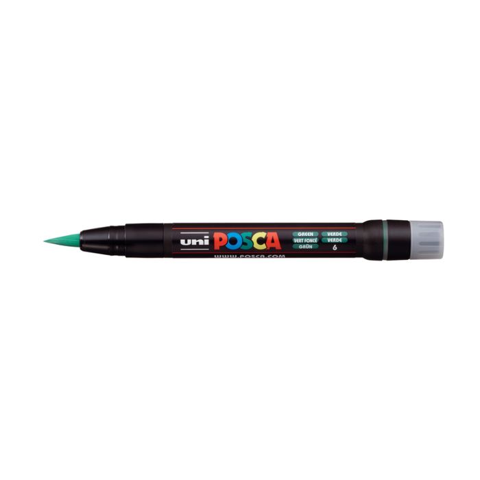 POSCA Acrylic Paint Marker - PCF - 350 Brush Tip - Green by POSCA - K. A. Artist Shop