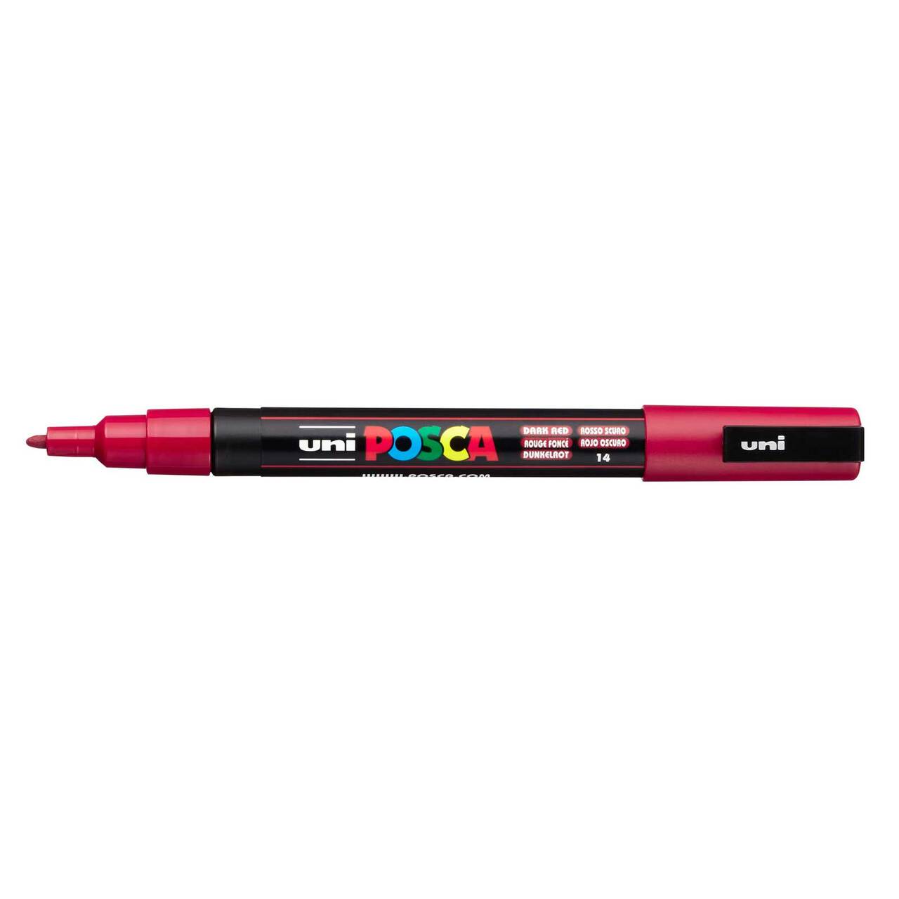POSCA Acrylic Paint Markers - PC-3M 0.9-1.3mm Bullet Tip - Dark Red by POSCA - K. A. Artist Shop