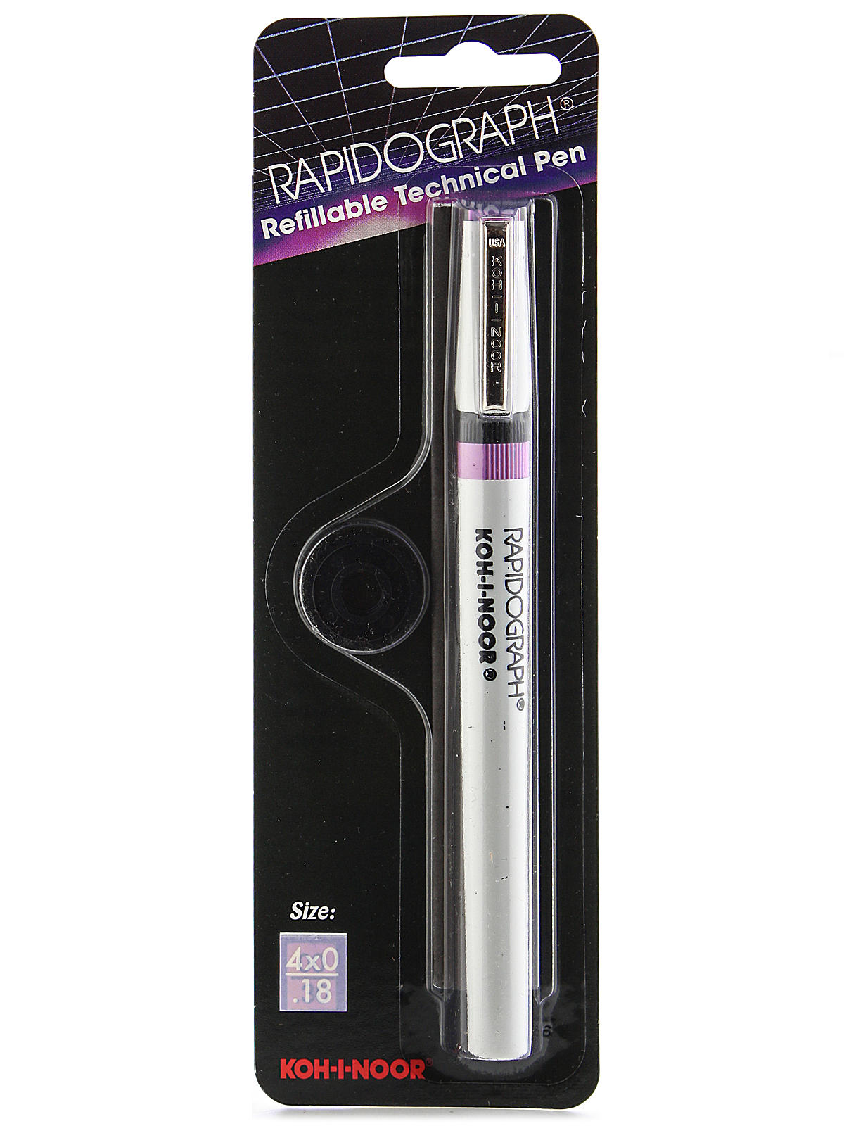 Koh-I-Noor Rapidograph Refillable Technical Pen - 4/0 (0.18mm) by Koh-I-Noor - K. A. Artist Shop