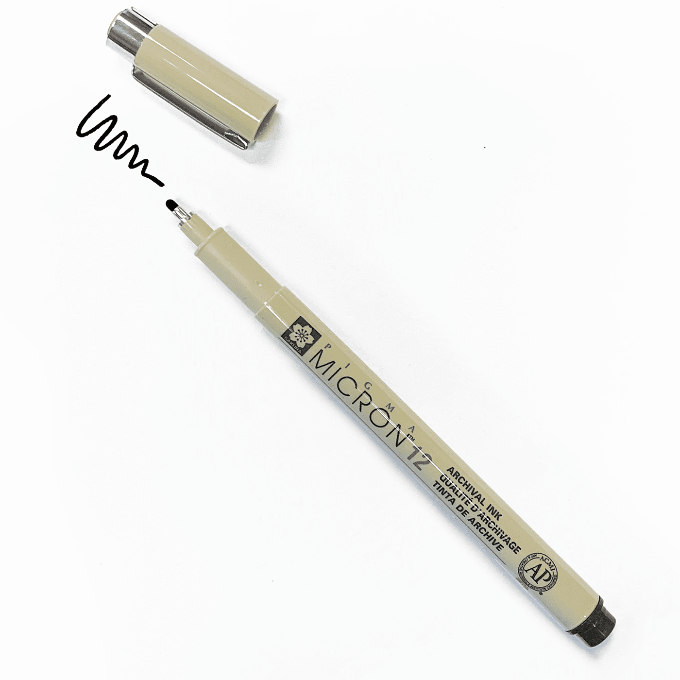 Pigma Micron Individual Pens - Black - Size 12 (0.70mm) by Sakura - K. A. Artist Shop