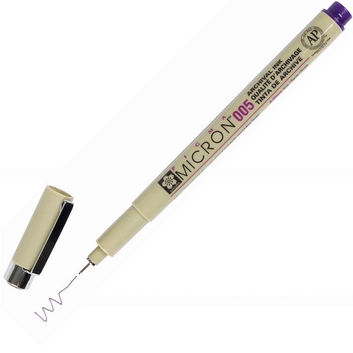 Pigma Micron Individual Pens - Colors - 005 / Purple by Sakura - K. A. Artist Shop