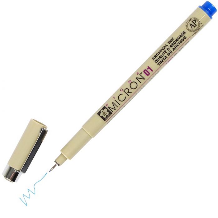 Pigma Micron Individual Pens - Colors - 01 / Blue by Sakura - K. A. Artist Shop