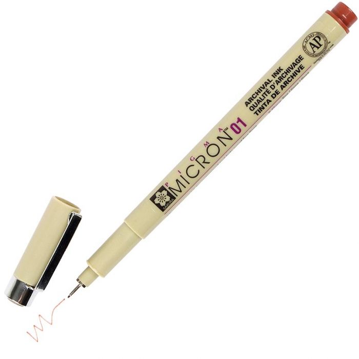 Pigma Micron Individual Pens - Colors - 01 / Brown by Sakura - K. A. Artist Shop