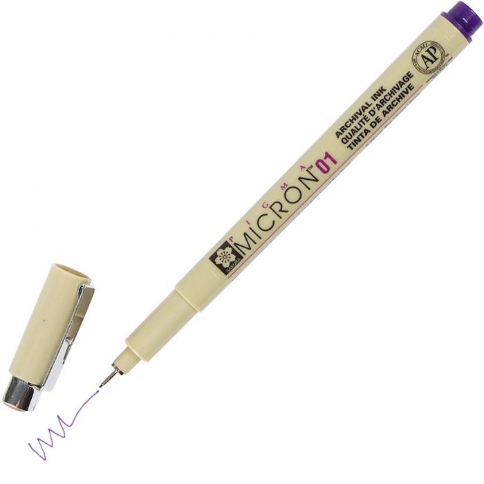 Pigma Micron Individual Pens - Colors - 01 / Purple by Sakura - K. A. Artist Shop