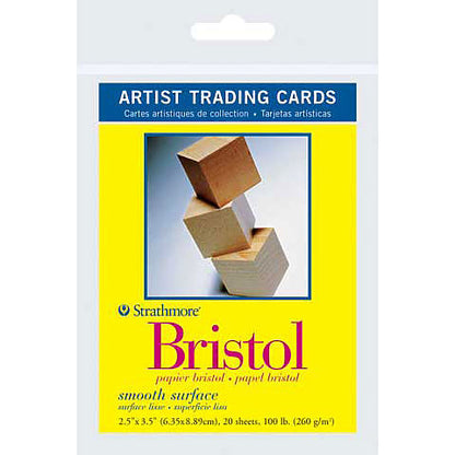 Artist Trading Card Packs - Bristol Paper 100 lb. Smooth (20 sheets) by Strathmore - K. A. Artist Shop