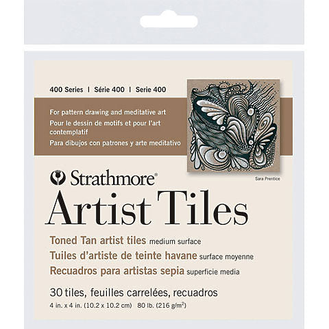 Strathmore Artist Tiles - Toned Tan - 4 x 4 inches - by Strathmore - K. A. Artist Shop