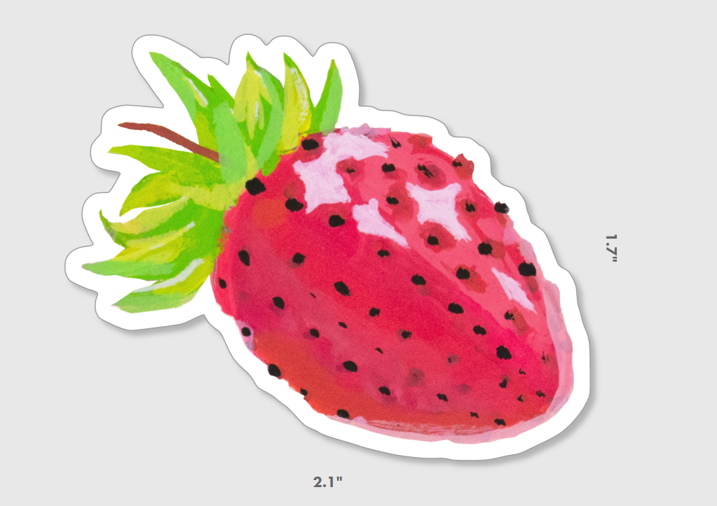 Strawberry Sticker by ing.bit.design