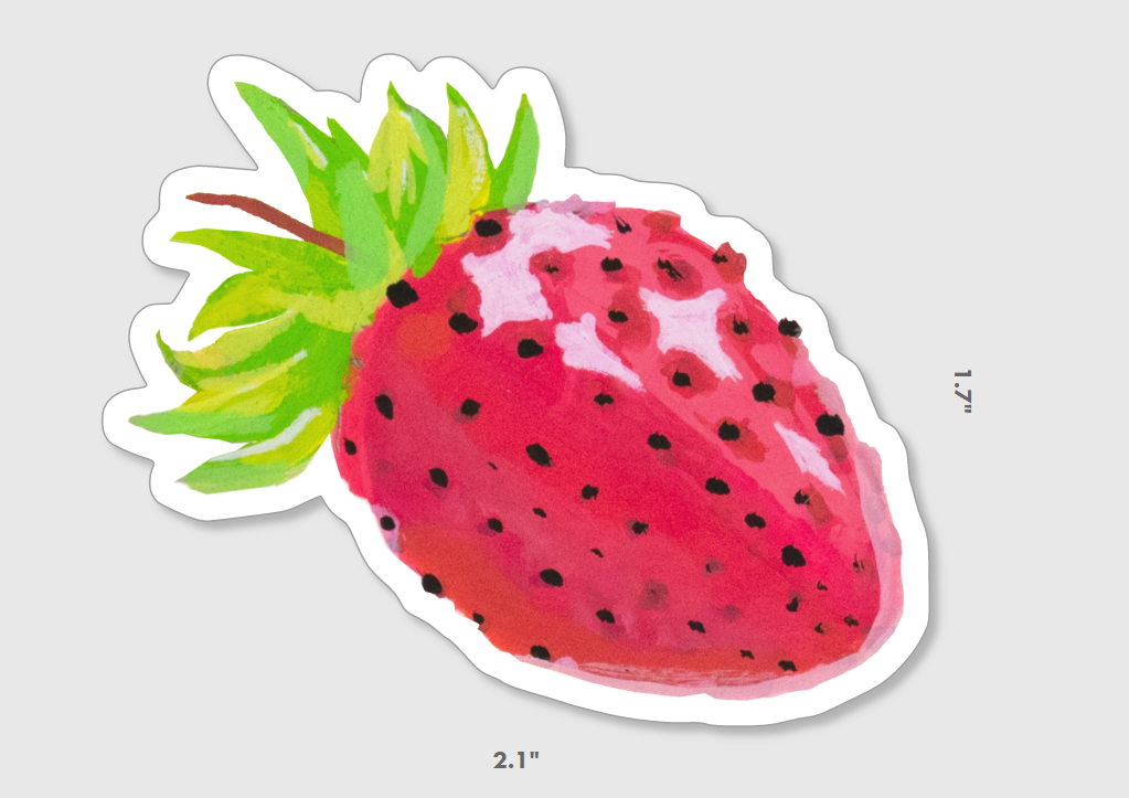 Strawberry Cupcake Sticker for Sale by slothgirlart