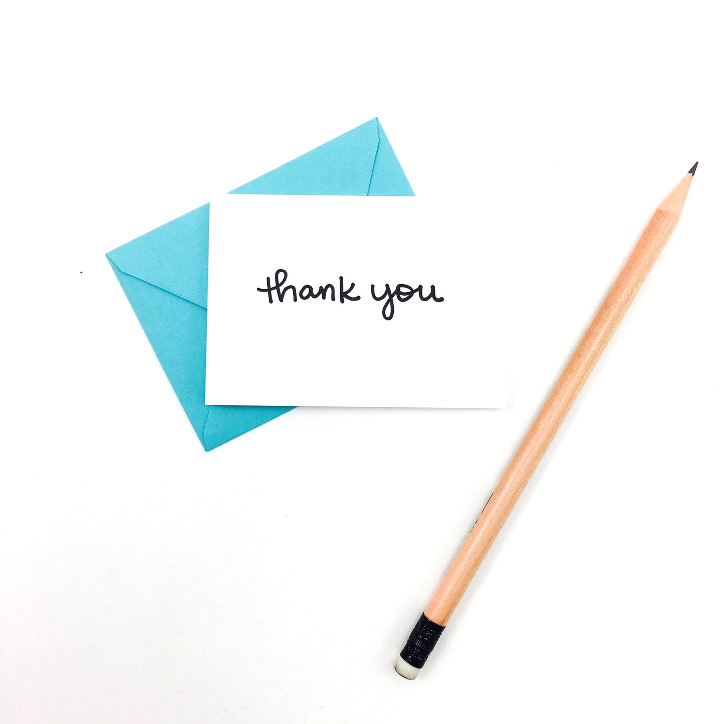 "Thank You" Mini Hand-Drawn Greeting Card - by K. A. Artist Shop - K. A. Artist Shop