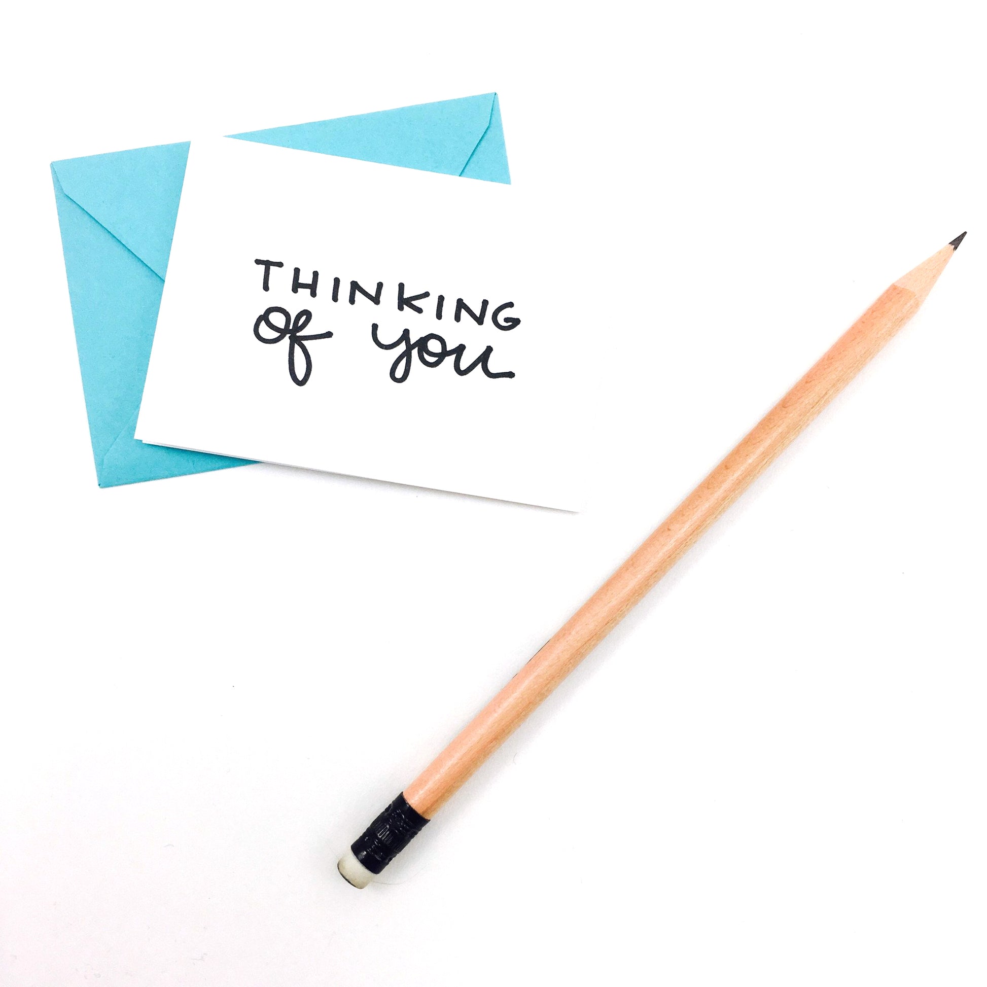 "Thinking of You" Mini Hand-Drawn Greeting Card - by K. A. Artist Shop - K. A. Artist Shop