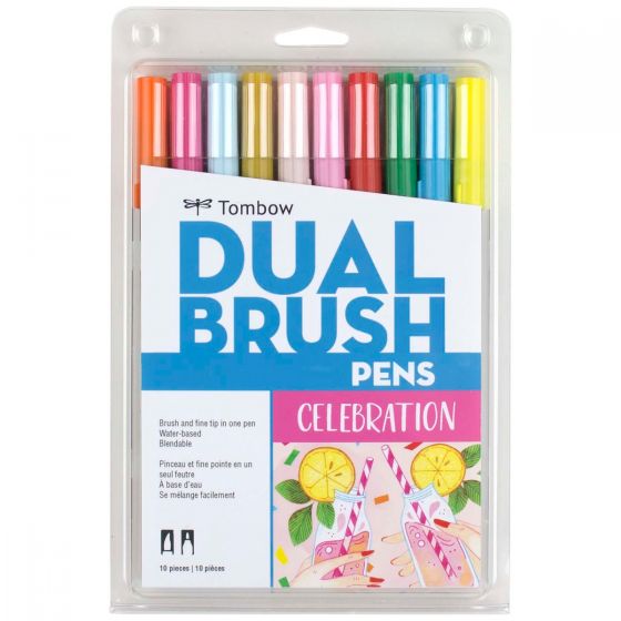 Tombow Dual Brush Pens - Set of 10 - Celebration Palette by Tombow - K. A. Artist Shop