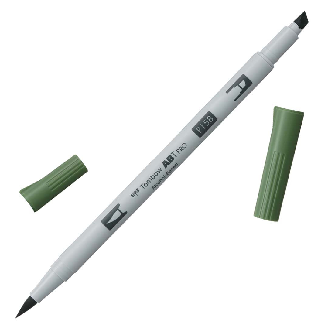 Tombow ABT PRO Alcohol-Based Art Marker - Cools - Individuals - P158 - Dark Olive by Tombow - K. A. Artist Shop