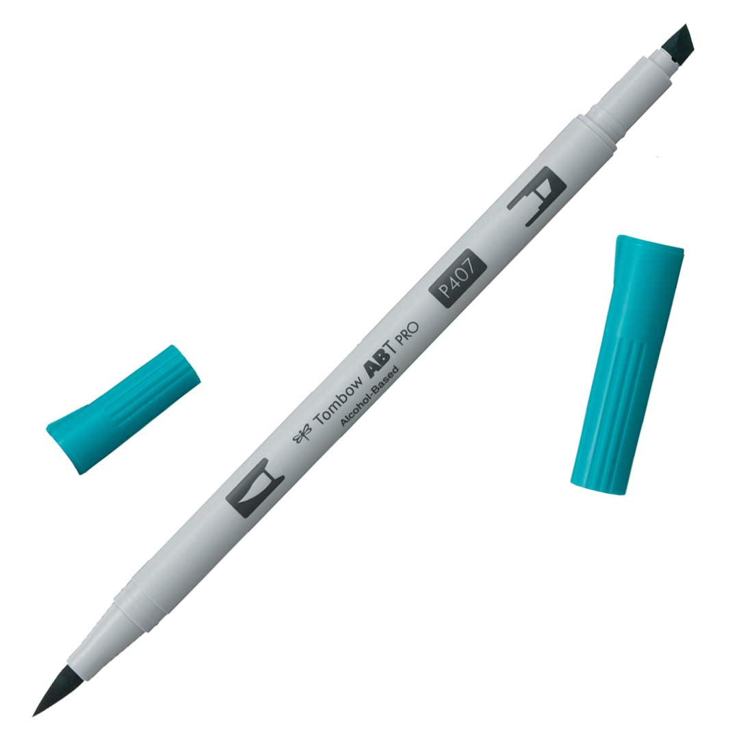 Tombow ABT PRO Alcohol-Based Art Marker - Cools - Individuals - P407 - Tiki Teal by Tombow - K. A. Artist Shop