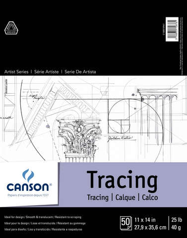 Canson Foundation Tracing Pads - 11 x 14 inches / 50 sheets / 25 lb. - by Canson - K. A. Artist Shop