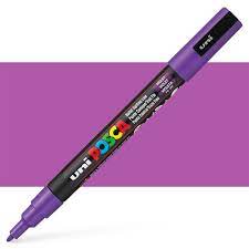 POSCA Acrylic Paint Markers - PC-3M 0.9-1.3mm Bullet Tip - Violet by POSCA - K. A. Artist Shop