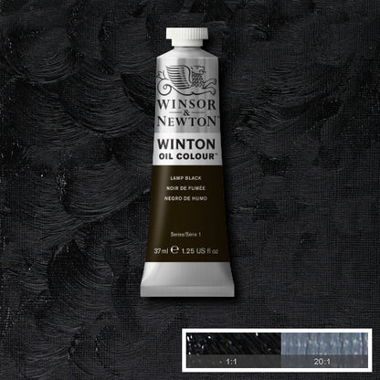 Winsor & Newton Winton Oil Colors - 37ml - Lamp Black by Winsor & Newton - K. A. Artist Shop