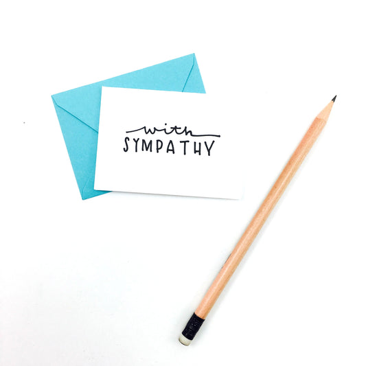"With Sympathy" Mini Hand-Drawn Greeting Card - by K. A. Artist Shop - K. A. Artist Shop