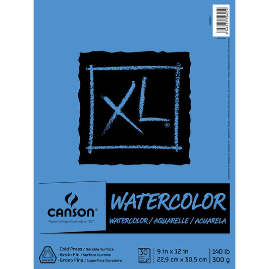 Canson XL Watercolor Pad - 9 x 12 inches - Tape Bound by Canson - K. A. Artist Shop